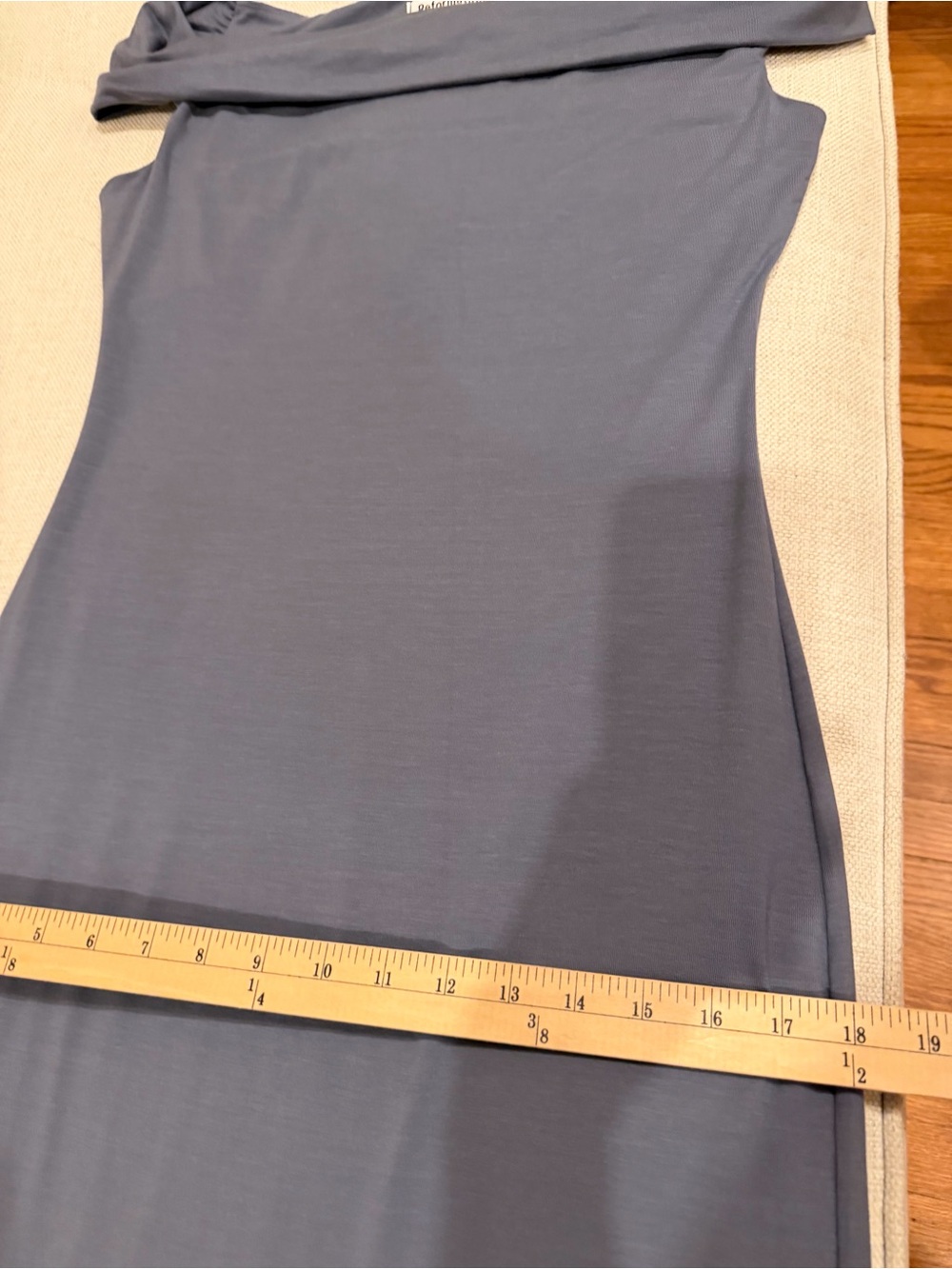 Reformation Dusty Blue Off-Shoulder Maxi Dress - Picture 8 of 11